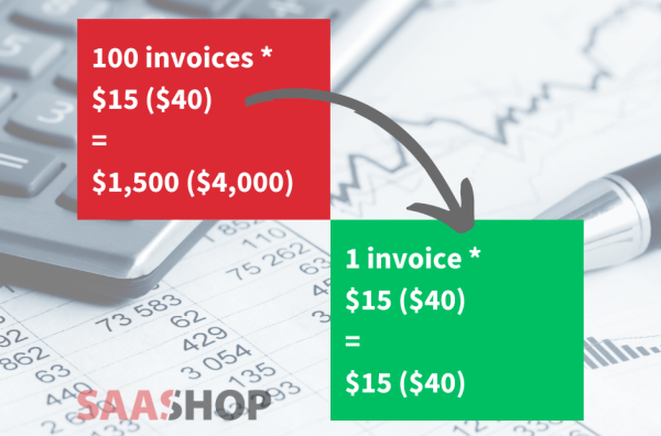 invoice costs SaaShop
